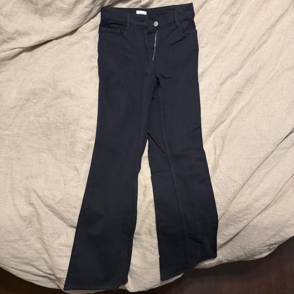 Black wide leg jeans